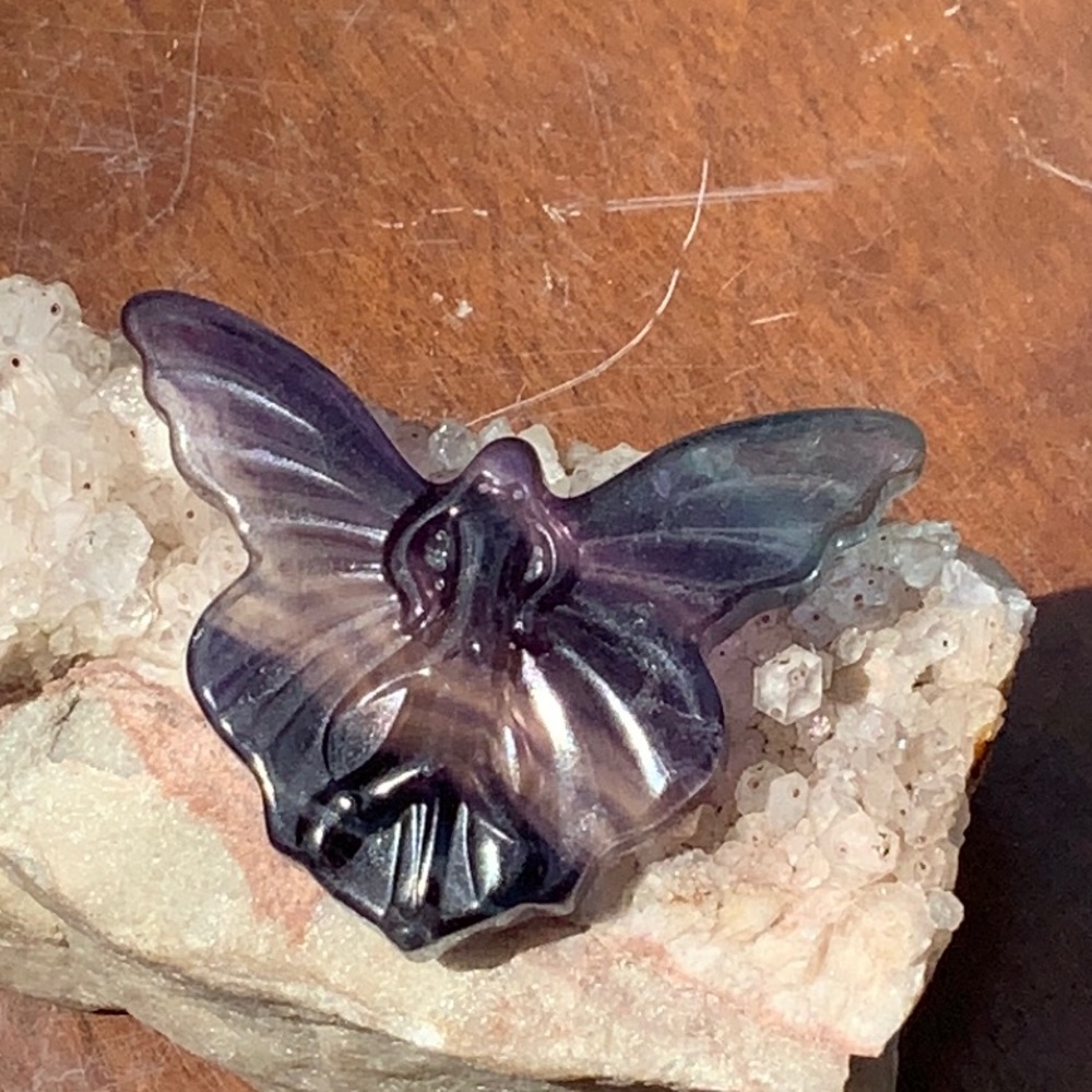 HAND CARVED FLUORITE FAIRY